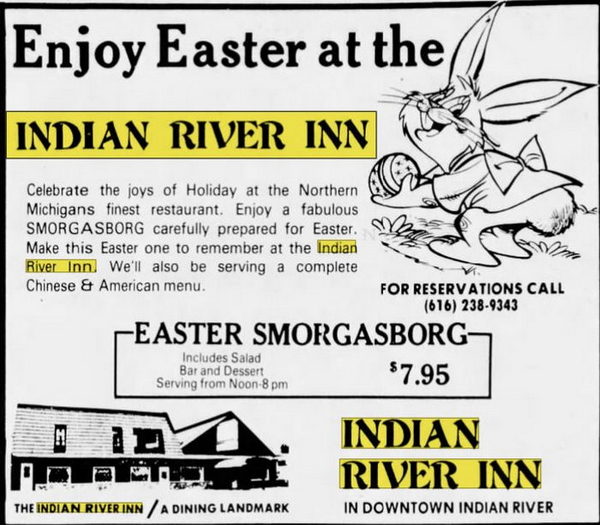 Indian River Inn (Brass Rail Bar & Grill) - Apr 1980 Ad